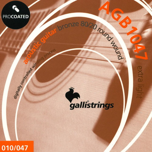 Galli AGB1047 ProCoated akusztikus gitár húrszett (.010)